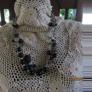 Black and Silver multi strand necklace